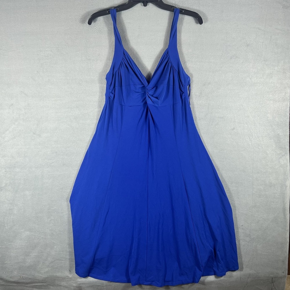 Moda International Women's XL Royal Blue Sleeveless Twist Front Maxi Dress